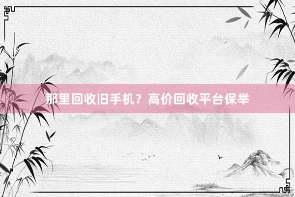 那里回收旧手机？高价回收平台保举